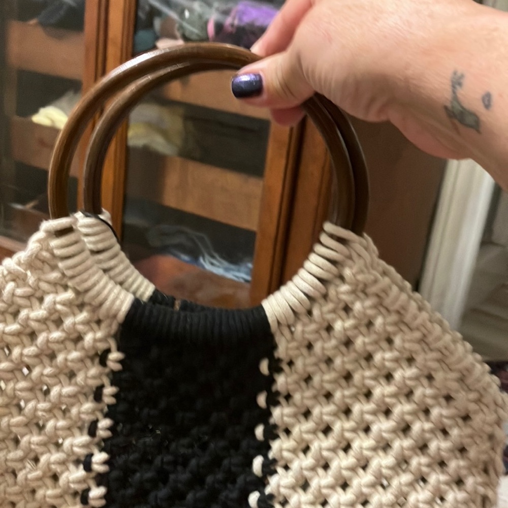 Sam Edelman jute handbag NWT